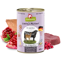 GranataPet Liebling´s Mahlzeit vad és Angus marha 400g GranataPet Liebling´s Mahlzeit vad és Angus marha 400g