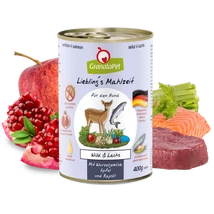 GranataPet Liebling's Mahlzeit vad és lazac konzerv 6x400g GranataPet Liebling's Mahlzeit vad és lazac konzerv 6x400g