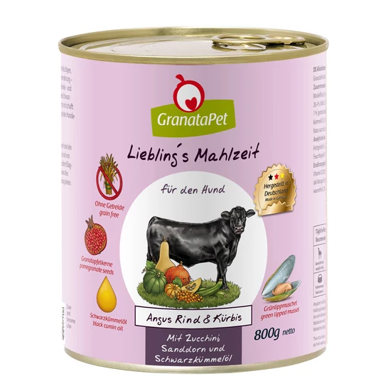 GranataPet Liebling´s Mahlzeit Angus marha és sütőtök 800 g