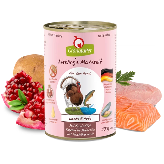 GranataPet Liebling´s Mahlzeit lazac és pulyka konzerv 6x400 g