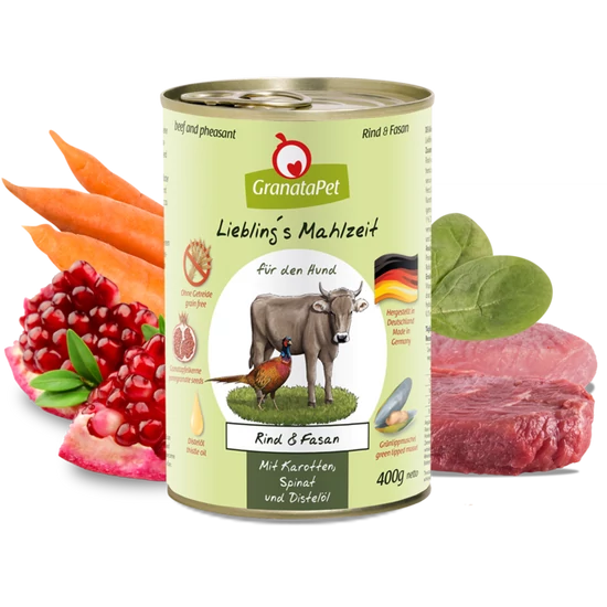 GranataPet Liebling's Mahlzeit marha és fácán konzerv 400 g