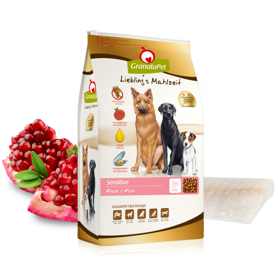 GranataPet próbacsomag Liebling's Mahlzeit sensitive hal felnőtt kutyatáp 30g