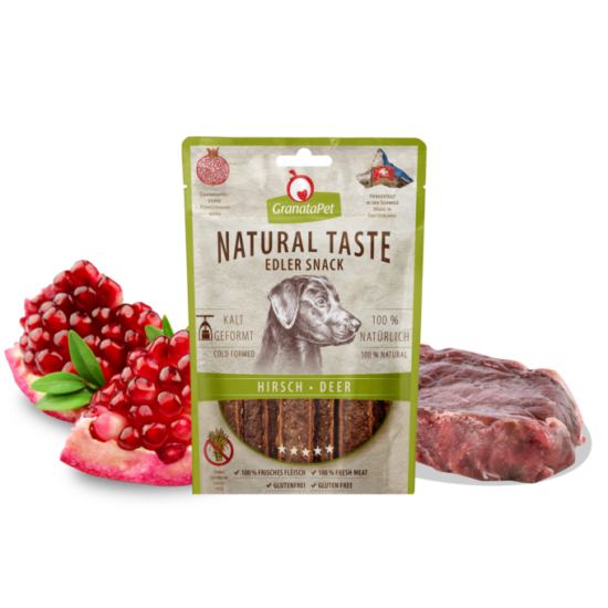 GranataPet Natural Taste Edler Snack Hirsch 90g (szarvas) 10db