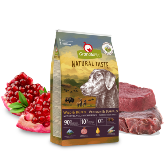 GranataPet Natural Taste száraztáp venison & Buffalo 12kg