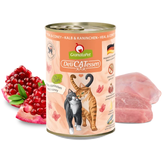 GranataPet Delicatessen konzerv borjú és nyúl 400g 6db