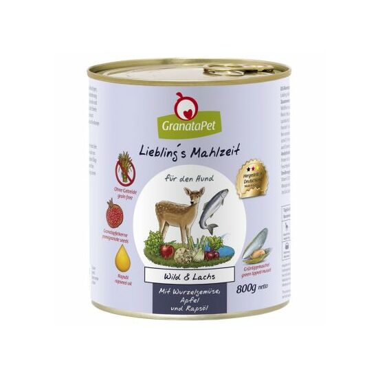 GranataPet Liebling´s Mahlzeit Vad és lazac konzerv 800 g